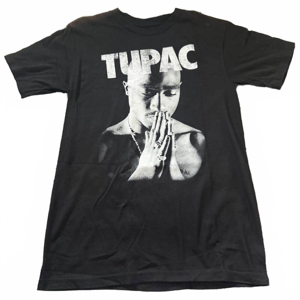 Tupac Praying Portrait Graphic Tee Black Small 2020 2Pac